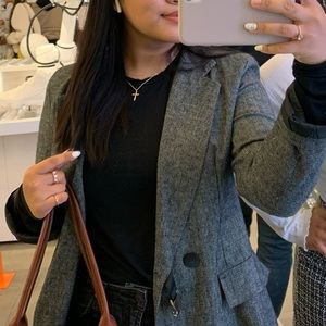 Gray long blazer!